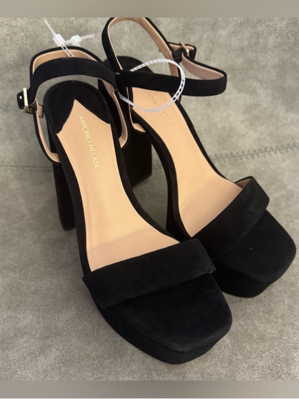 NWT Antonio Melani Seena Suede Platform Dress Sandals Sz 6,5 (no original box) - Picture 3 of 13